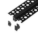T&ouml;&ouml;riistad ja m&otilde;&otilde;teseadmed // Uued tooted t&ouml;&ouml;riistade, tarvikute kategoorias // Zestaw: profil aluminiowy do taśm LED, 2000 x 47,7 x 11,9 mm, podtynkowy, czarny, klosz czarny, 4 zaślepki