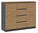 Topeshop 2D4S ANT/ART BA KPL chest of drawers