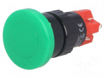 Switch: push-button | Pos: 2 | SPDT | 3A/250VAC | 2A/24VDC | ON-ON | green