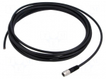Cable: for sensors/automation | PIN: 8 | female | 5m | plug | 125V | 1A