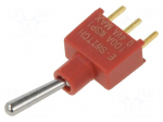 Switch: toggle | Pos: 2 | SPDT | ON-ON | 0.02A/20VAC | 0.02A/20VDC | 100A