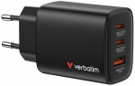 Charger Verbatim Essentials GaN Wall Charger 65W 3 Port Black