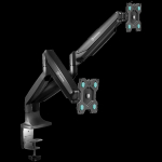 ONKRON Dual Monitor Desk Mount Stand for 13 to 32-Inch LCD LED Monitors up to 9 kg, Black