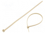 Cable tie | L: 220mm | W: 4.7mm | beige | PEEK | 380N | &Oslash;max: 56mm | UL94V-0