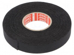 Fabric tape | PET wool | W: 15mm | L: 25m | black