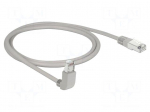 Patch cord | SF/UTP | Cat 5e | RJ45 plug,RJ45 up angled plug | Cu | 1m