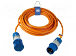 Extension lead | 3G2.5mm2 | 10m | PUR | orange | Sockets no: 1 | 16A