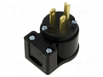 Connector: AC supply | male | plug | 2P+PE | 125VAC | 15A | Colour: black