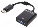 Converter | D-Sub 15pin socket,DisplayPort plug,VGA female