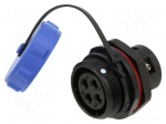 Connector: circular | socket | female | PIN: 4 | IP68 | SP21 | 30A | 500V