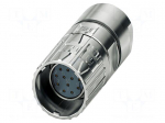 Connector: M23 | plug | PIN: 12 | crimped | straight | M23 PRO | 8A | 150V