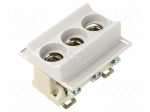 Fuse base | D01 | for DIN rail mounting | 25A | 400VAC | Poles: 3