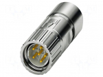 Connector: M23 | plug | PIN: 6 | crimped | straight | M23 PRO | 30A | 630V