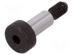 Shoulder screw | Mat: steel | Thread len: 8mm | Thread: M4 | Cut: imbus