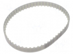 Timing belt | T10 | W: 16mm | H: 4.5mm | Lw: 560mm | Tooth height: 2.5mm