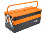Chest | tool case | black-orange | metal | 450x200x210mm | 30kg