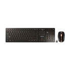 Klaviatuur ja hiir Cherry Desktop DW 9100 SLIM [US/EU] WL AES Black/Copper BT liitiumaku mitmen&auml;dalase kasutusajaga ilma laadimiseta
