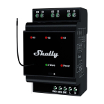 Shelly Qubino Wave Pro 3-kanaliline Z-Wave DIN-liistrelee