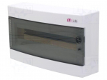 Enclosure: for modular components | IP40 | white | No.of mod: 18