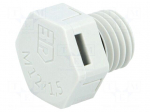 Pressure compensation device | IP68 | Thread: M12 | Body: grey | 10mm