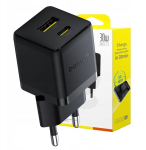 Adapter Baseus  Baseus Palm 30W USB-C USB-A Wall Charger - Black