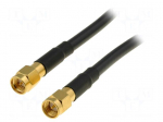 Cable | 50&Omega; | 0.5m | SMA plug,both sides | black