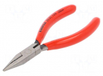 Pliers | cutting,half-rounded nose,universal | plastic handle