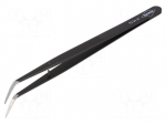 Tweezers | 155mm | for precision works | Blades: curved