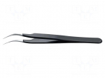 Tweezers | Blade tip shape: sharp, bent | Tweezers len: 120mm | ESD