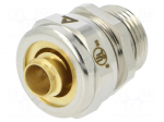 Straight terminal connector | Thread: metric,inside | brass | IP40