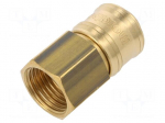 Quick connection coupling EURO | Mat: brass | Int.thread: 1/2"