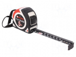 Measuring tape | L: 5m | Width: 25mm | Enclos.mat: ABS,elastolan