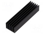 Heatsink: extruded | grilled | black | L: 75mm | W: 21mm | H: 14mm | 17.4K/W