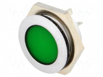 Indicator: LED | flat | 24&divide;28VDC | Cutout: &Oslash;22mm | IP67 | metal