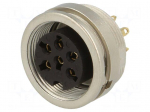 Connector: M16 | socket | female | soldering | PIN: 6 | 5A | 250V | IP40