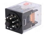 Relay: electromagnetic | DPDT | Ucoil: 230VAC | 10A/250VAC | 10A/30VDC