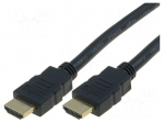 Cable | HDMI 1.4 | HDMI plug,both sides | 3m | black