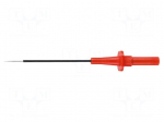 Test probe | 5A | red | Socket size: 4mm | Plating: nickel plated | 20m&Omega;