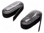 Tape: velcro | W: 20mm | L: 1m | black | Application: bundling