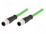 Cable: for sensors/automation | PIN: 4 | M12-M12 | D code-Ethernet