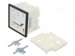 Ammeter | on panel | I AC: 0&divide;15A | True RMS | Class: 1.5 | 40&divide;72Hz | 600V