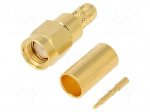 Connector: SMA | plug | male | straight | 50&Omega; | soldering,crimped | PTFE