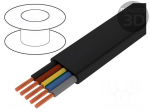 Wire | H07VVH6-F | 5G4mm2 | unshielded | 450V,750V | Cu | stranded | black