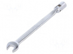 Wrench | combination swivel head socket,with joint | 190mm