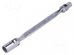 Wrench: socket spanner | with joint | 10mm,13mm | alloy steel