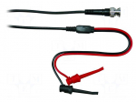 Test lead | 33VAC,60VDC | 6A | BNC plug,clip-on hook probe x2