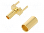 Connector: coaxial | socket | THT | on PCBs | straight | gold-plated
