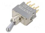 Switch: toggle | Pos: 2 | DPDT | ON-ON | 0.05A | 0.05A | Leads: flat pin