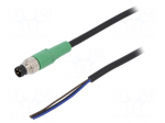 Cable: for sensors/automation | M8 | PIN: 3 | straight | 10m | plug | 4A