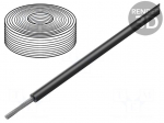 Wire | stranded | Cu | silicone | black | 150&deg;C | 600V | 3m | 10AWG | elastic